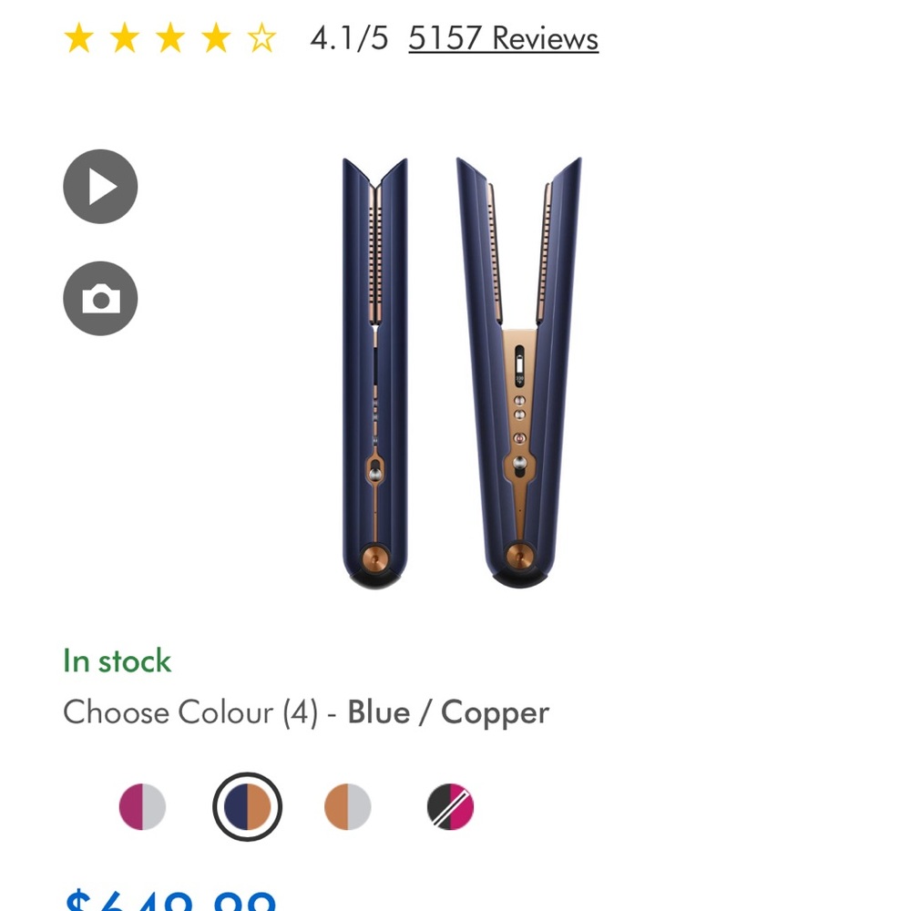 Dyson Corrale Style Straightner (Prussian blue/copper)